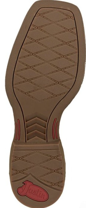 Justin 11" Canter Water Buffalo Square Toe Boot - Brown