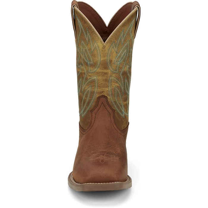 Load image into Gallery viewer, Justin 11" Canter Water Buffalo Square Toe Boot - Brown
