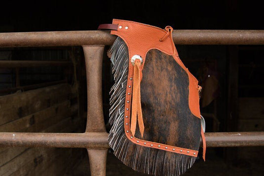 Kids Cowhide Chinks with Dots