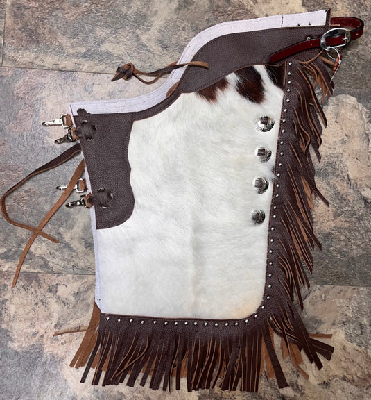 Kids Cowhide Chinks with Dots