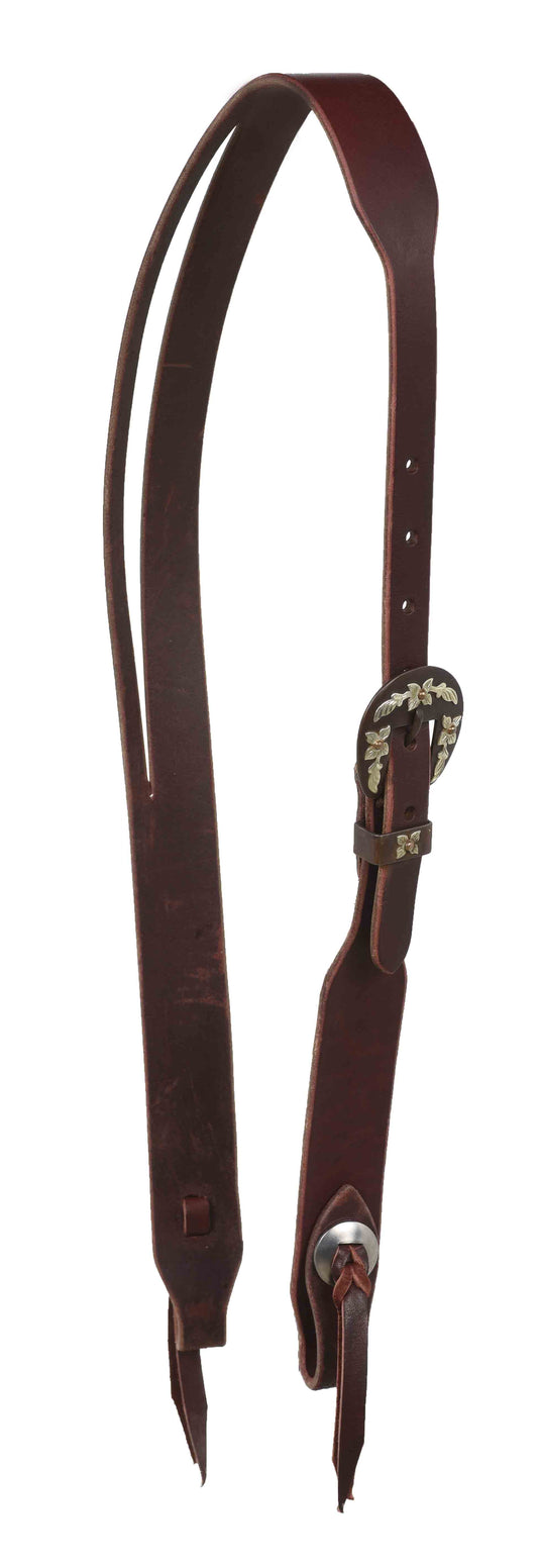 Berlin Latigo Split Ear Brown Iron Buckle Headstall