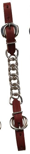 Berlin Latigo Twisted Chain Curb Strap  - 1/2"