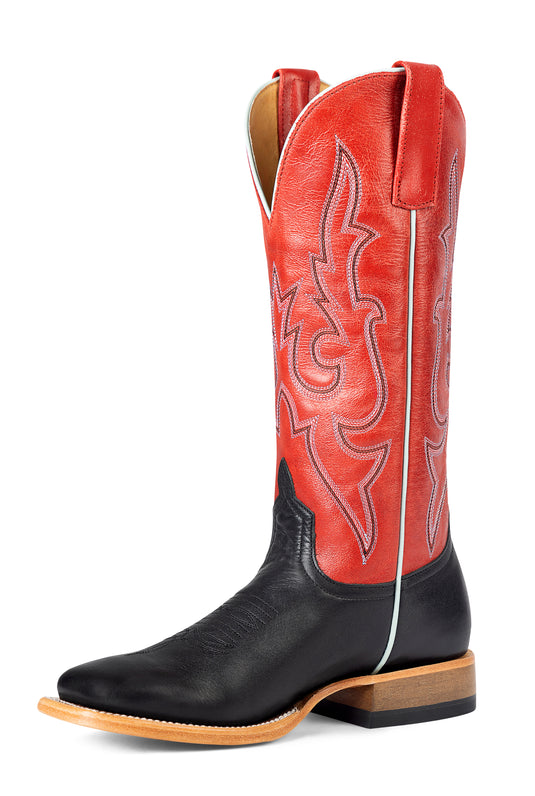 Macie Bean 13" Amazing Ace DB Toe Boot - Black Full Grain
