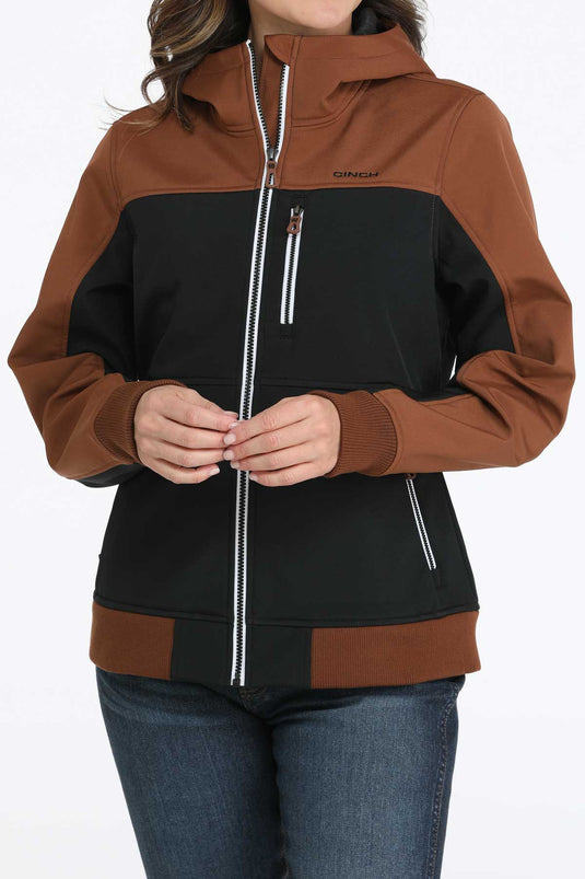 Cinch Womens Color Block Bonded Jacket - Brown