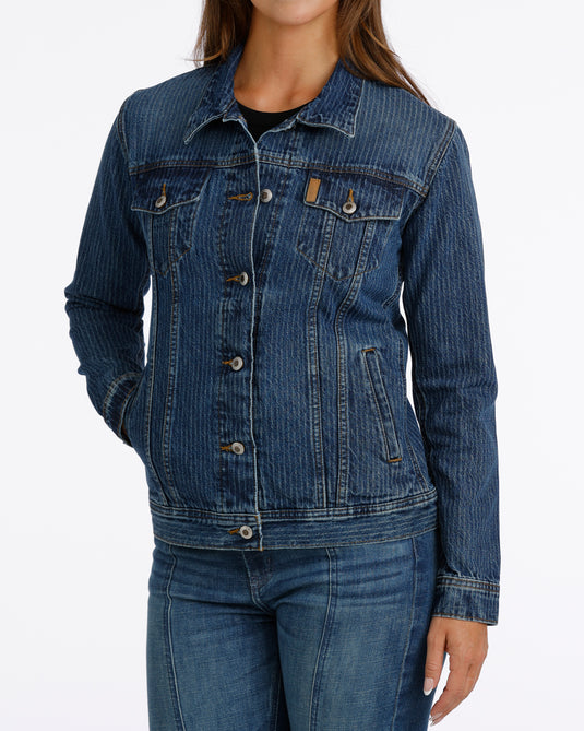Cinch Womens Denim Trucker Jacket - Dark Stonewash