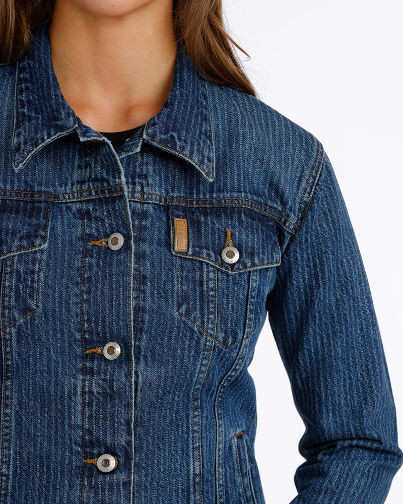 Load image into Gallery viewer, Cinch Womens Denim Trucker Jacket - Dark Stonewash
