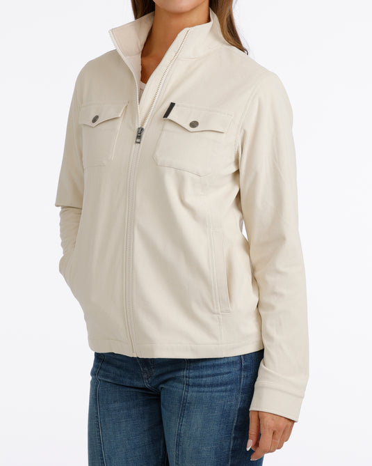 Cinch Womens Corduroy Shirt Jacket - Cream