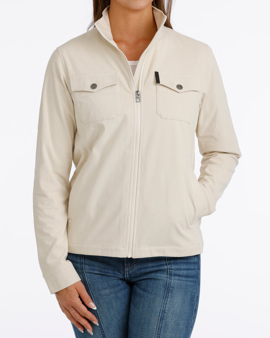 Cinch Womens Corduroy Shirt Jacket - Cream