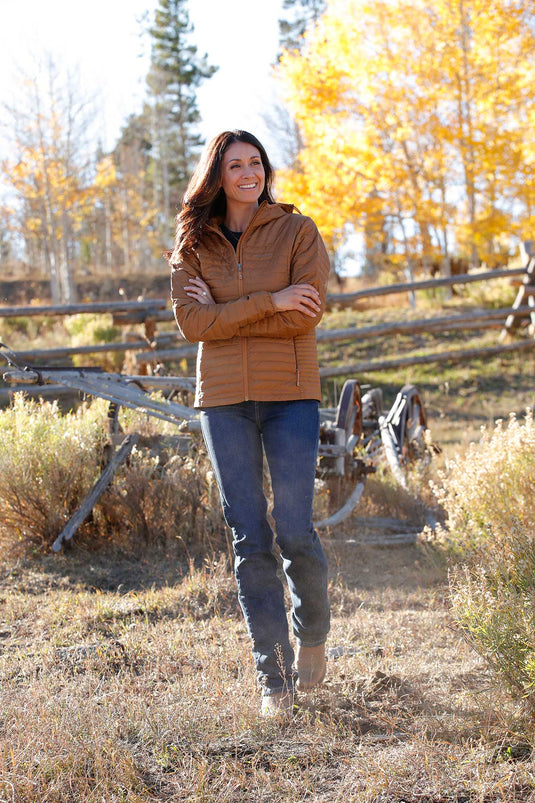 Cinch Womens Puffer Jacket - Brown
