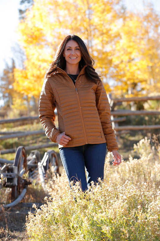 Cinch Womens Puffer Jacket - Brown