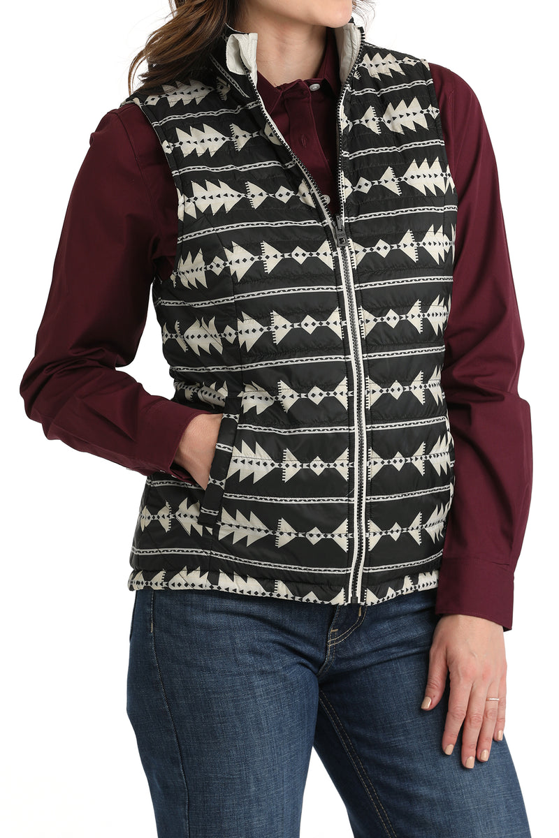 Load image into Gallery viewer, Cinch Women's Reversible Vest - Multi White &amp; Black/White
