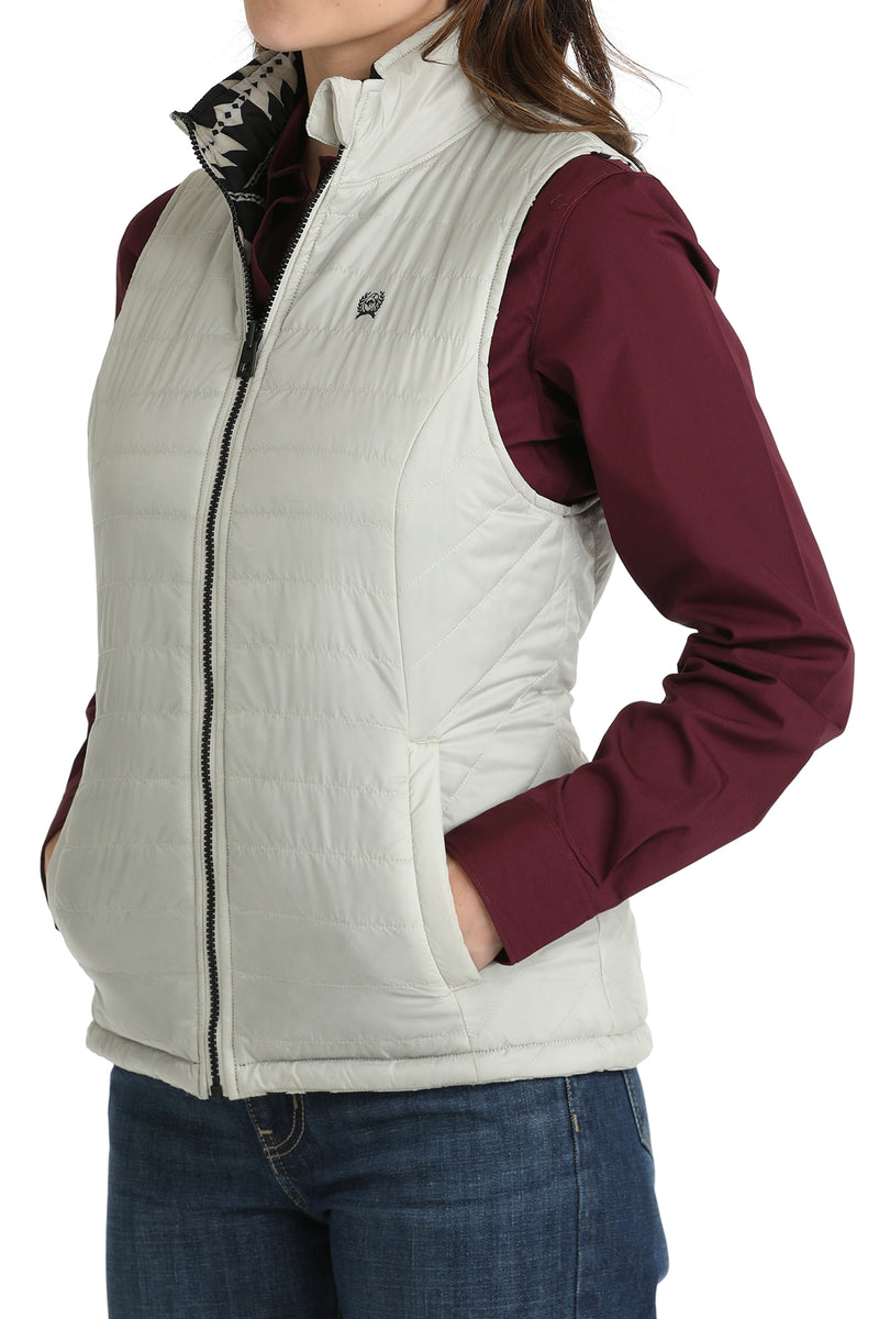 Load image into Gallery viewer, Cinch Women's Reversible Vest - Multi White &amp; Black/White
