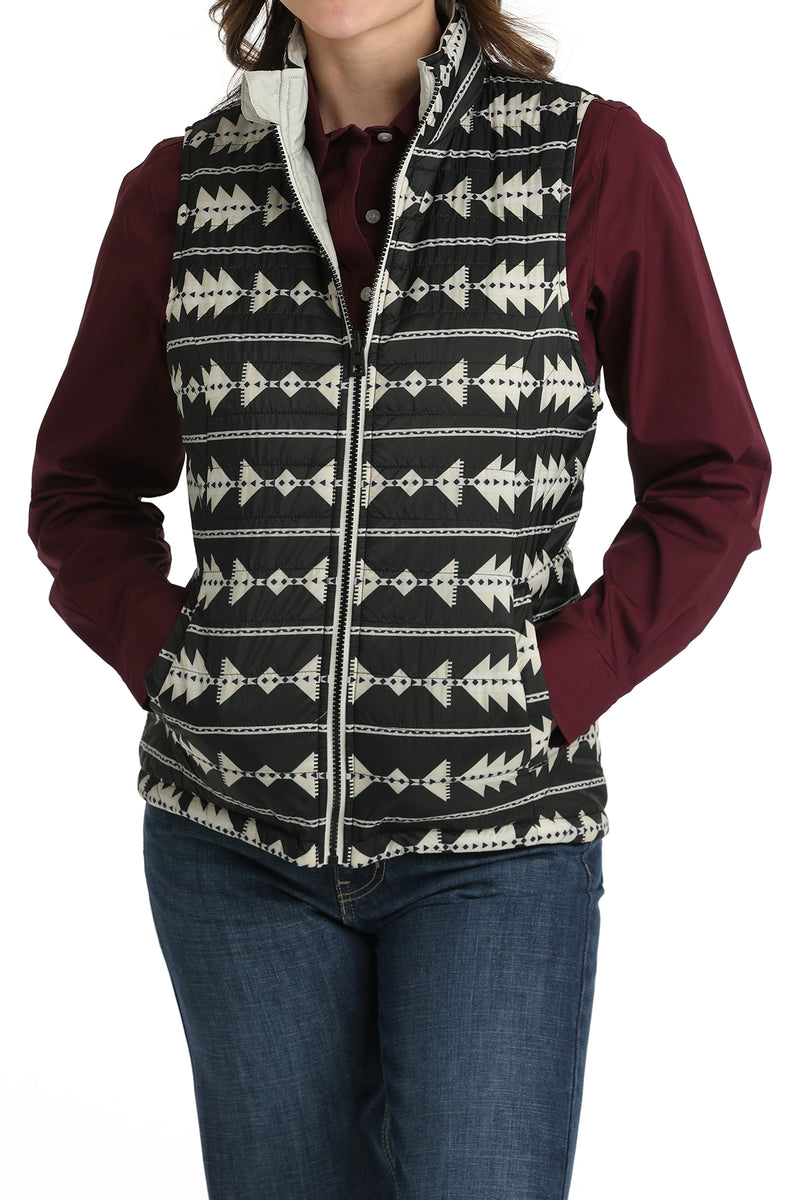 Load image into Gallery viewer, Cinch Women's Reversible Vest - Multi White &amp; Black/White

