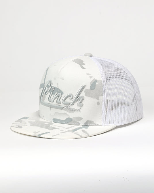 Cinch Trucker Mesh Back Ball Cap - White