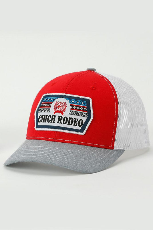 Cinch Trucker Ball Cap - Red/White