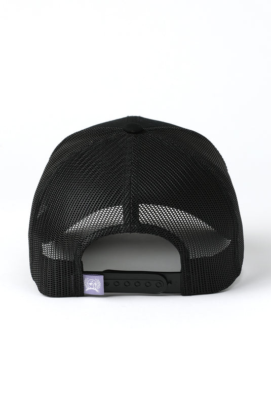 Cinch Womens Aztec Trucker Ball Cap - Black