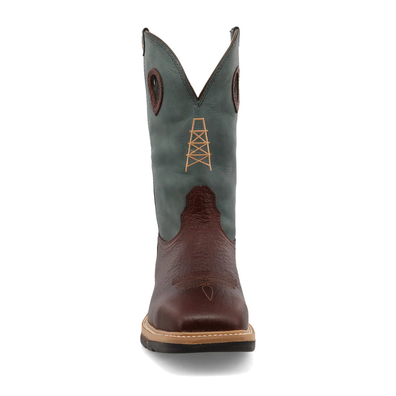 Load image into Gallery viewer, Twisted X 12" Cowboy Work Boot - Oiled Cognac/Blue
