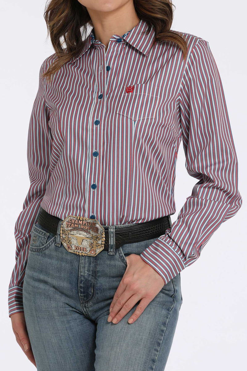 Load image into Gallery viewer, Cinch Womens Long Sleeve Stripe Shirt - Multi

