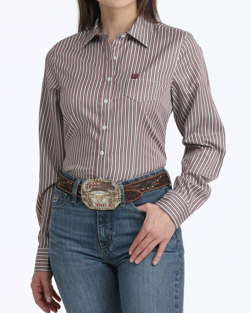 Load image into Gallery viewer, Cinch Womens TENCEL Long Sleeve Stripe Shirt - Multi
