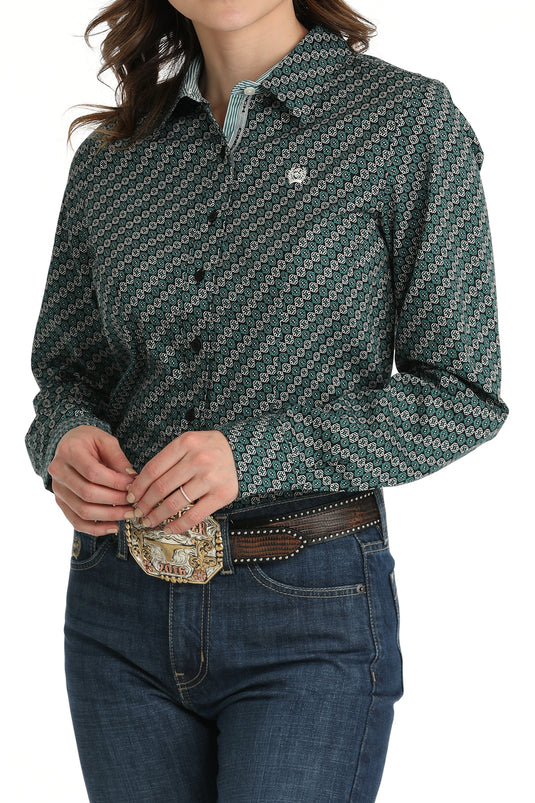 Cinch Womens Long Sleeve Print Shirt - Multi