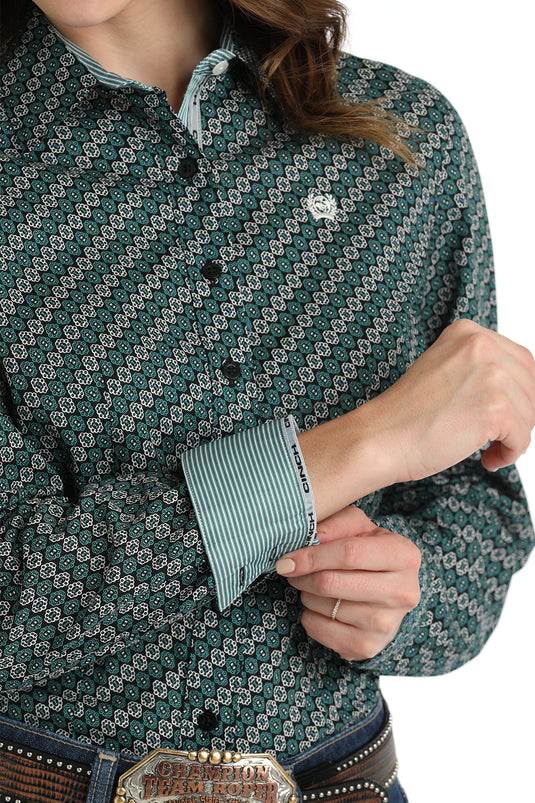 Cinch Womens Long Sleeve Print Shirt - Multi