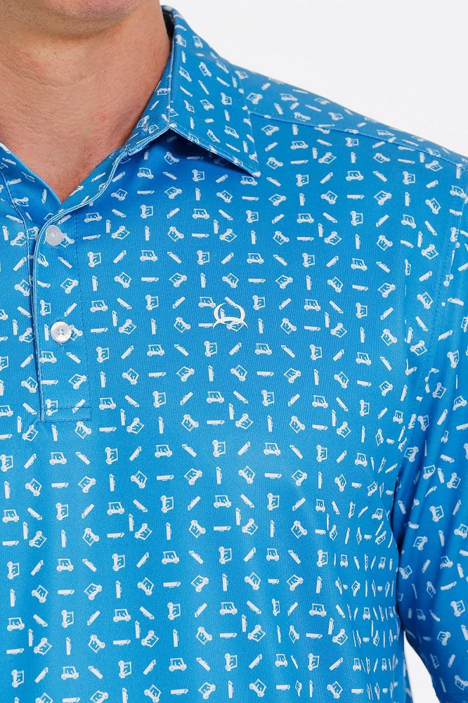 Load image into Gallery viewer, Cinch Mens ARENAFLEX Short Sleeve Polo Shirt - Blue
