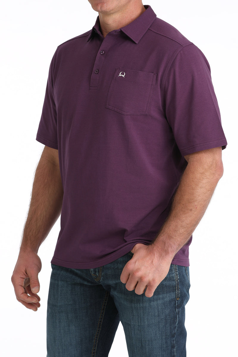 Load image into Gallery viewer, Cinch Mens ARENAFLEX Short Sleeve Solid Polo Shirt - Purple
