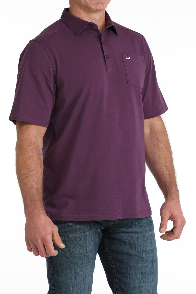 Load image into Gallery viewer, Cinch Mens ARENAFLEX Short Sleeve Solid Polo Shirt - Purple
