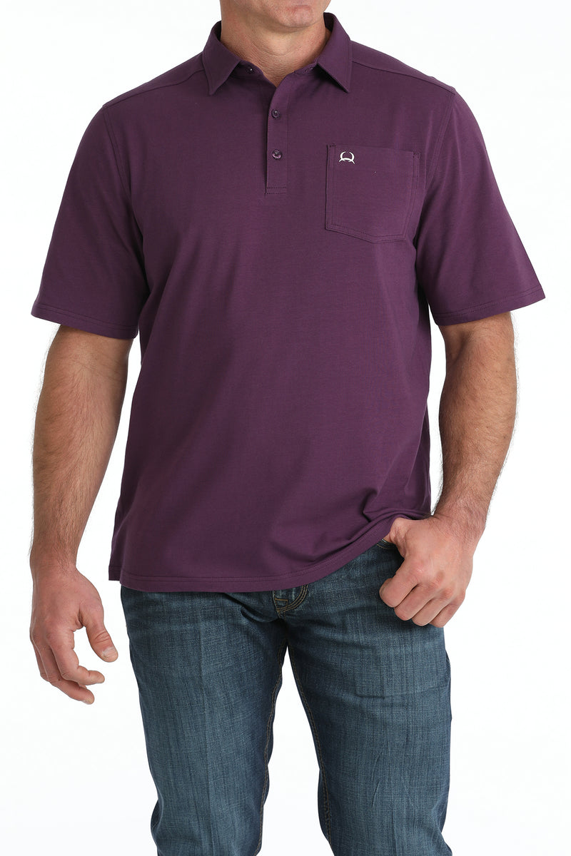 Load image into Gallery viewer, Cinch Mens ARENAFLEX Short Sleeve Solid Polo Shirt - Purple
