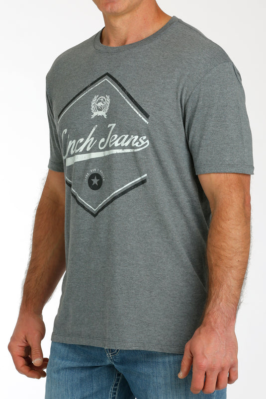 Cinch Mens Short Sleeve Tee Shirt - Gray