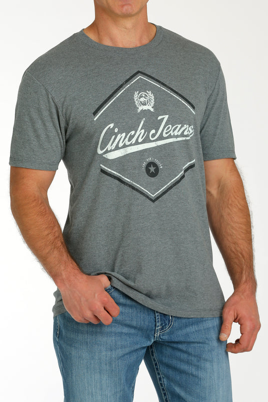 Cinch Mens Short Sleeve Tee Shirt - Gray