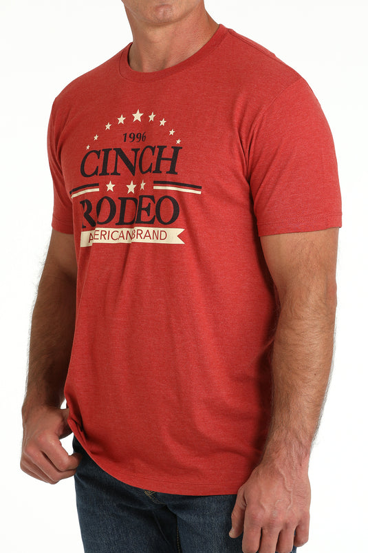 Cinch Men's Short Sleeve Tee Shirt - Red