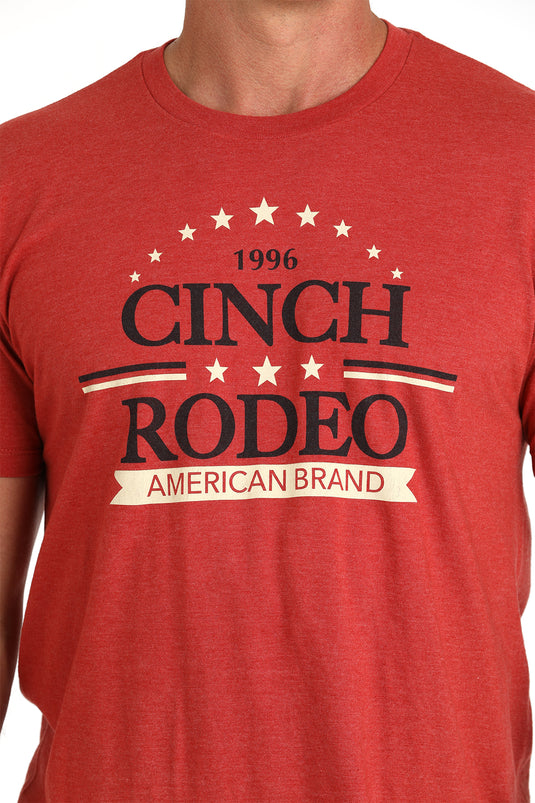Cinch Men's Short Sleeve Tee Shirt - Red