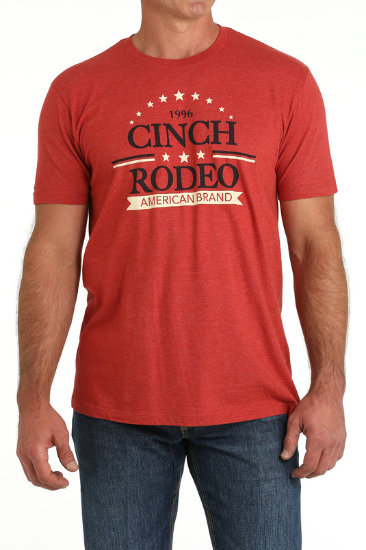 Cinch Men's Short Sleeve Tee Shirt - Red
