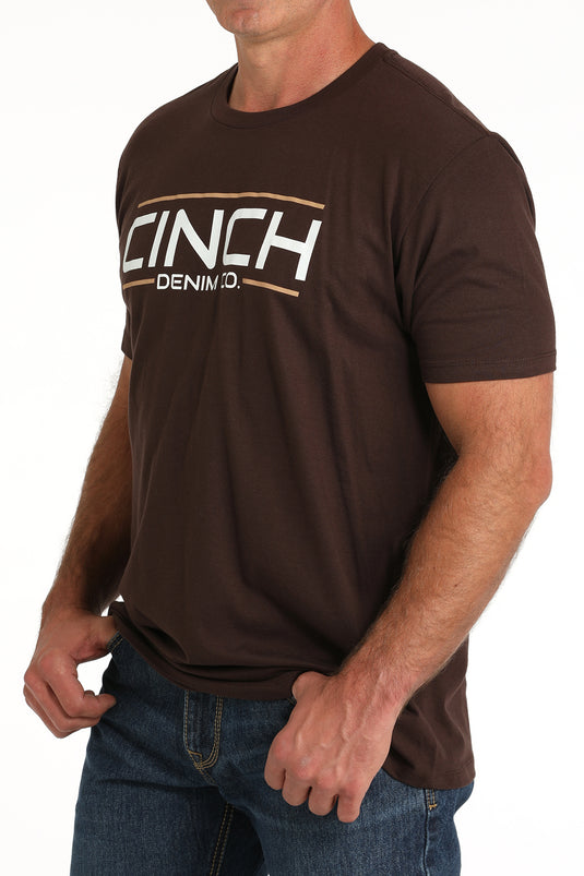 Cinch Men's Short Sleeve Tee Shirt - Brown