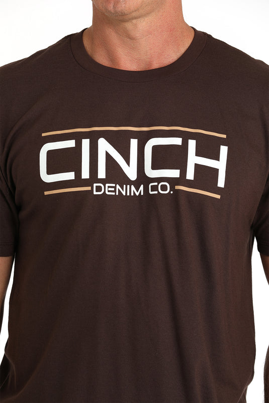 Cinch Men's Short Sleeve Tee Shirt - Brown