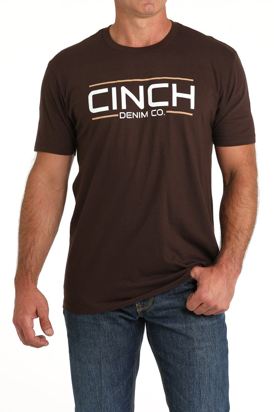 Cinch Men's Short Sleeve Tee Shirt - Brown