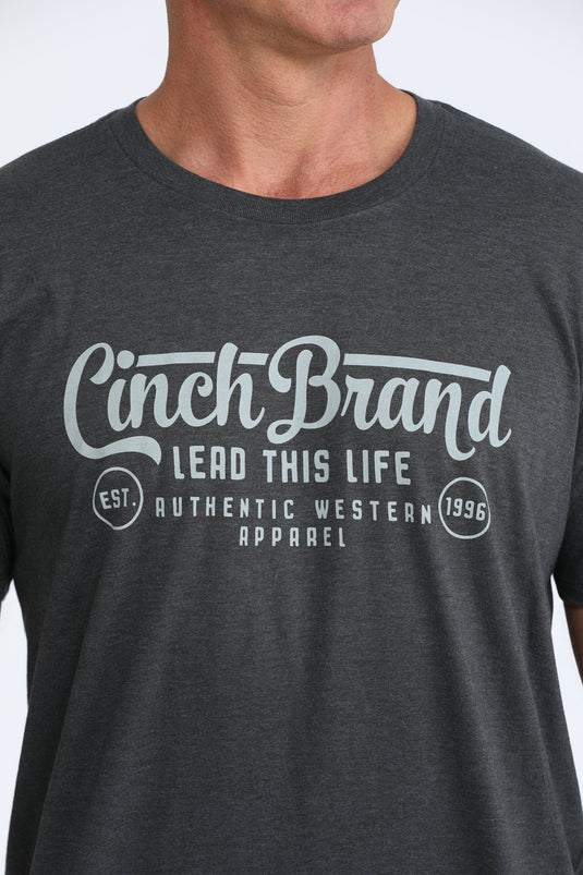 Cinch Men's Short Sleeve Lead This Life Tee Shirt - Navy