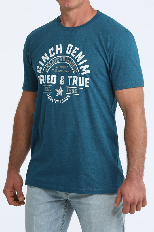 Cinch Men's Short Sleeve Tee Shirt - Teal