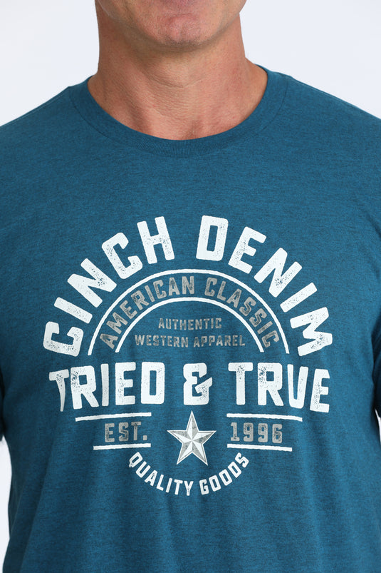 Cinch Men's Short Sleeve Tee Shirt - Teal