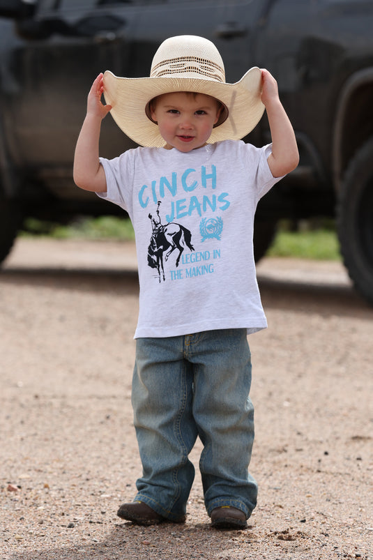 Cinch Infant Short Sleeve Legend in the Making Tee Shirt - Gray