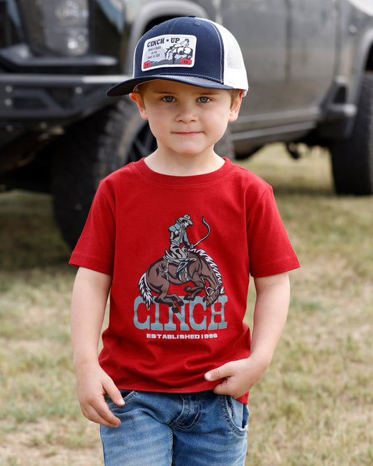 Cinch Infant Short Sleeve Cinch Tee Shirt - Burgundy