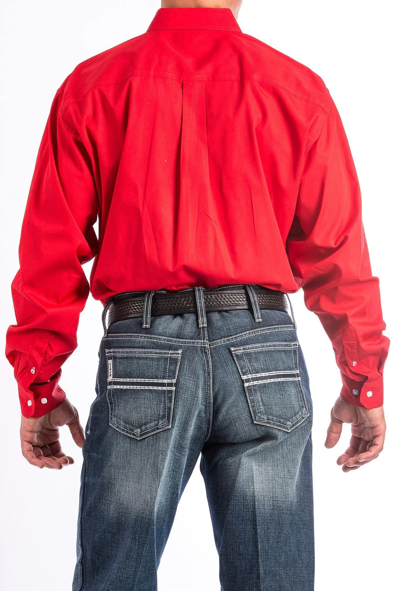 Load image into Gallery viewer, Cinch Mens Long Sleeve Solid Shirt - Red
