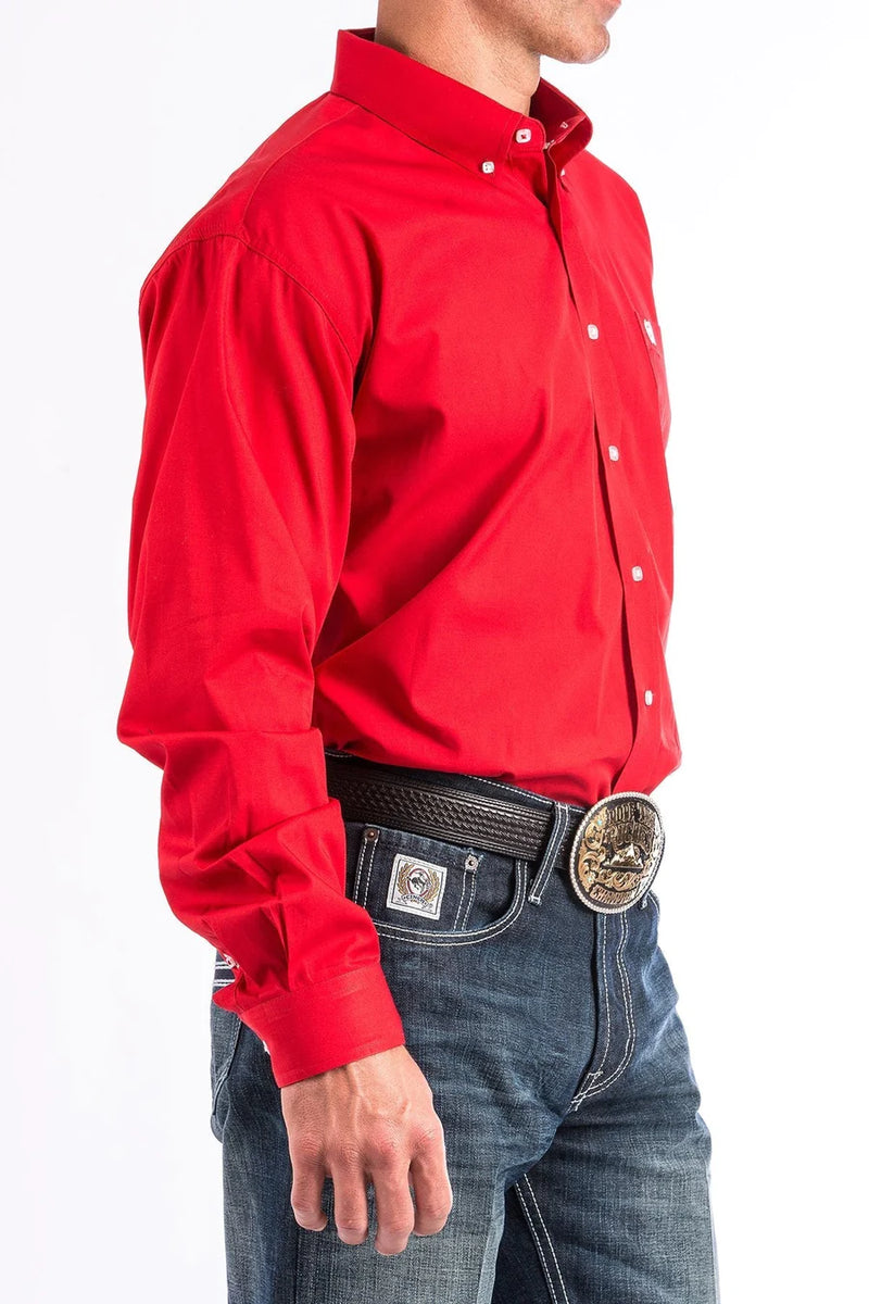Load image into Gallery viewer, Cinch Mens Long Sleeve Solid Shirt - Red
