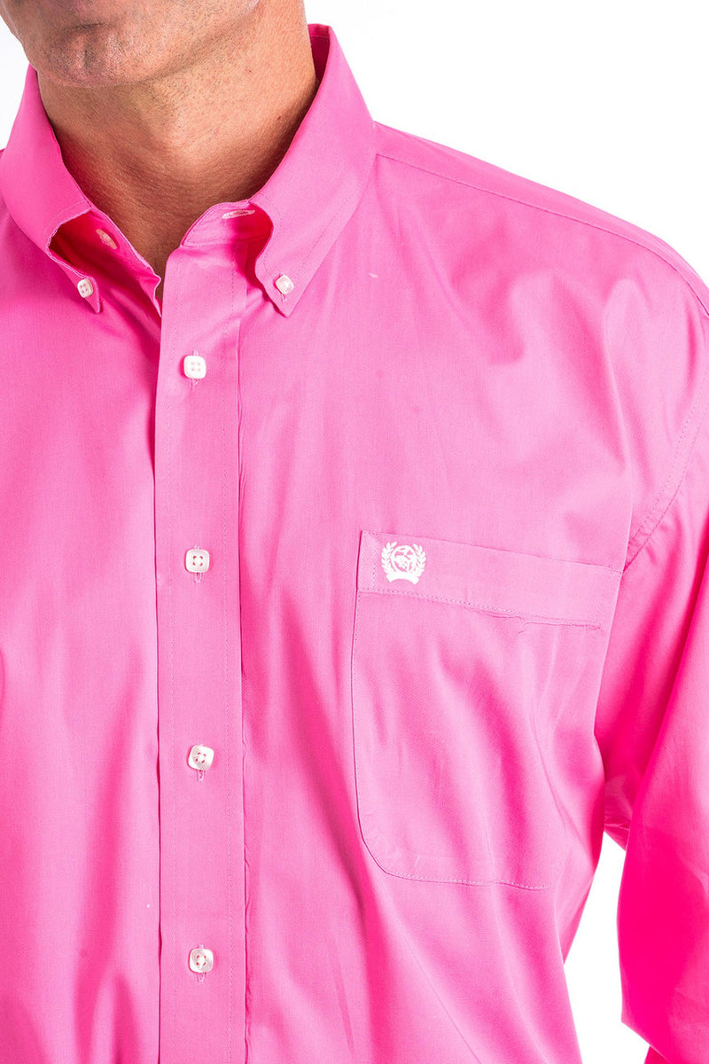 Load image into Gallery viewer, Cinch Mens Long Sleeve Solid Shirt - Pink
