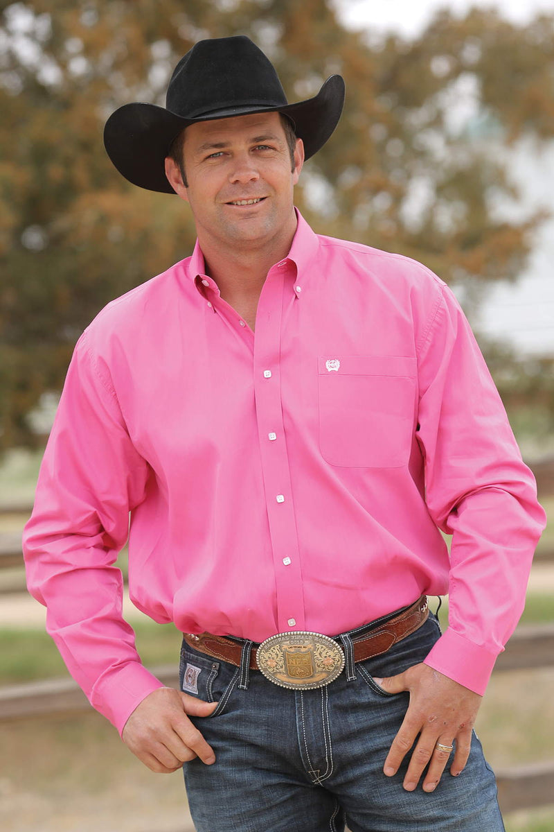 Load image into Gallery viewer, Cinch Mens Long Sleeve Solid Shirt - Pink
