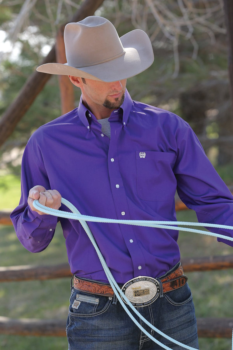Load image into Gallery viewer, Cinch Mens Long Sleeve Solid Shirt - Purple
