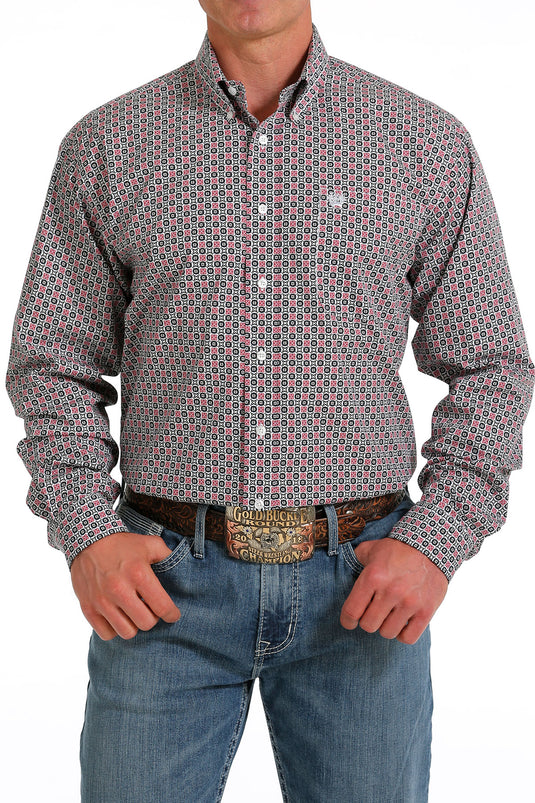 Cinch Mens Long Sleeve Print Shirt - Multi
