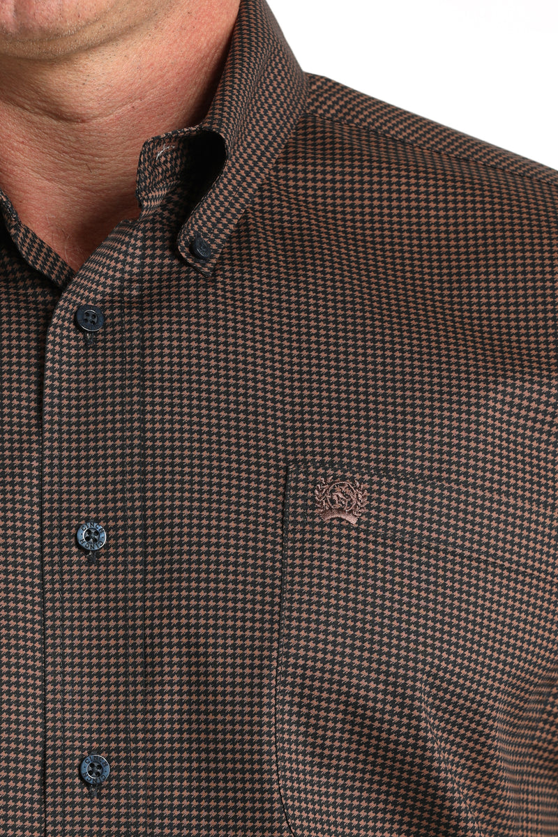 Load image into Gallery viewer, Cinch Mens Stretch Long Sleeve Geometric Print Shirt - Navy
