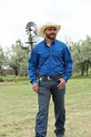 Cinch Mens Long Sleeve Paisley Print Shirt - Royal